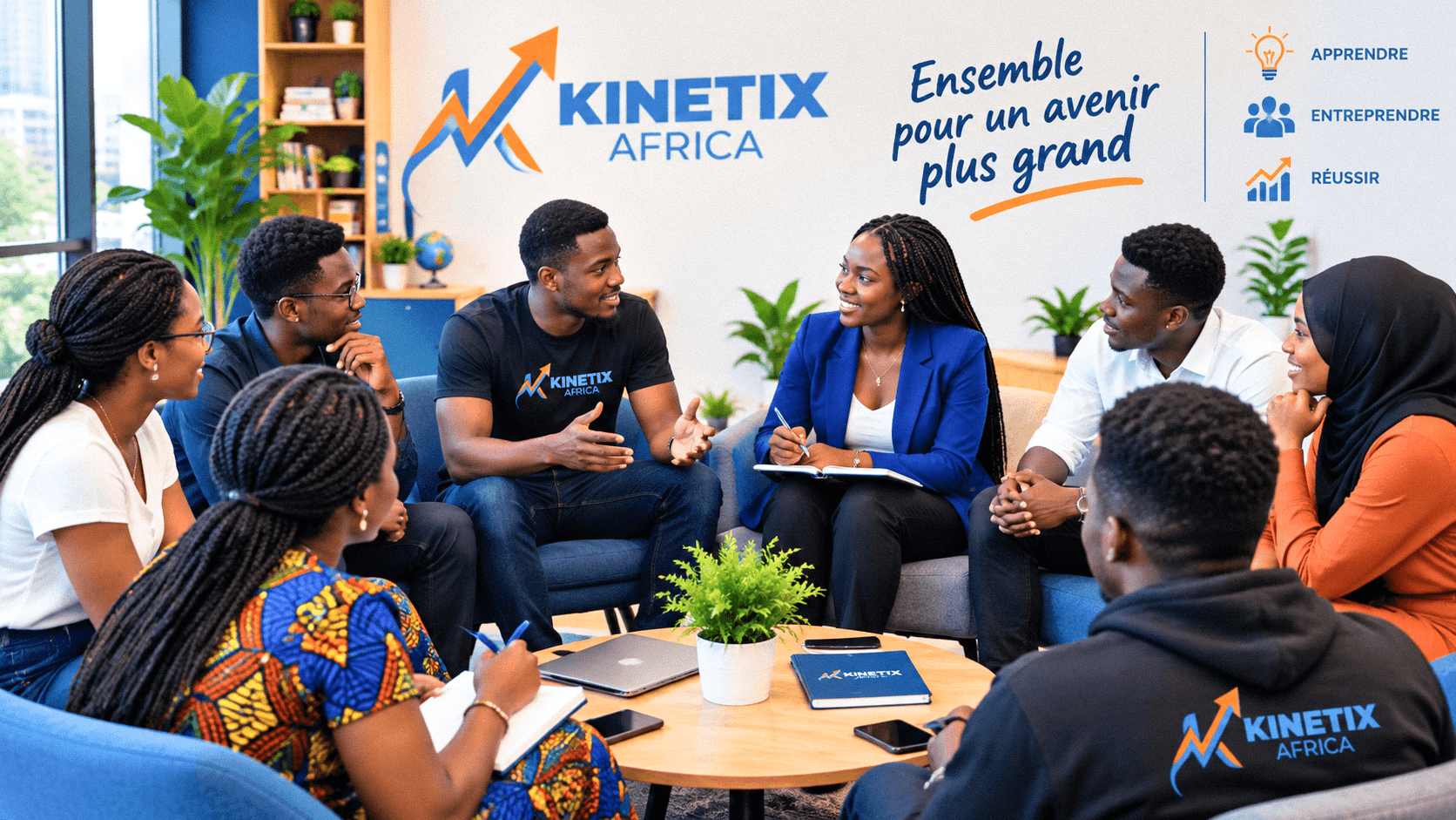 Membres de la communauté Kinetix qui échangent